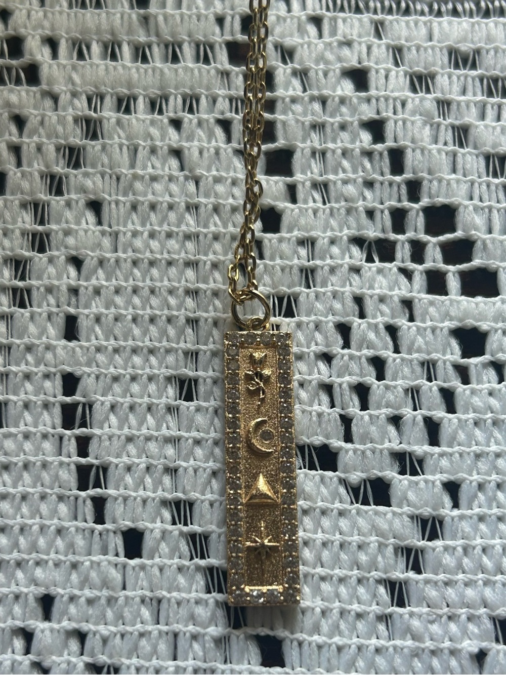 NEVER WORN Lulu DK x WeWoreWhat 2018 Collab Vertical Symbol Necklace. Adjustable